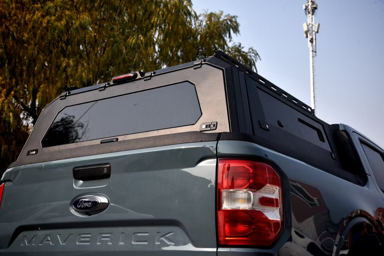 4X4 Offroad Steel Pickup Truck Caps Camper Shell Rear Hardtop Topper Canopy Cover for Ford Maverick 2023 with Sliding windows