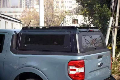 4X4 Offroad Steel Pickup Truck Caps Camper Shell Rear Hardtop Topper Canopy Cover for Ford Maverick 2023 with Sliding windows
