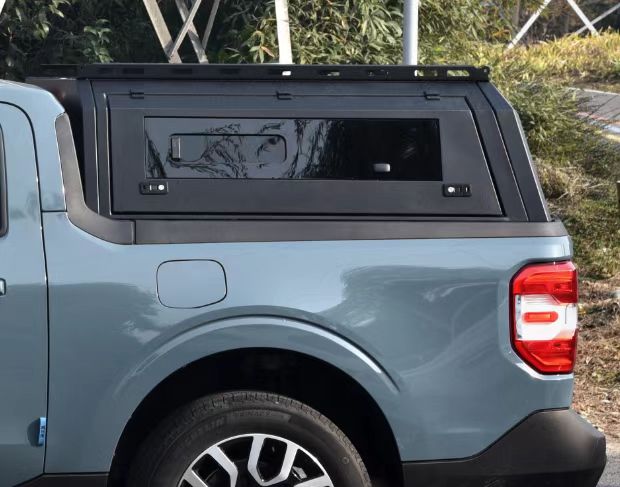 4X4 Offroad Steel Pickup Truck Caps Camper Shell Rear Hardtop Topper Canopy Cover for Ford Maverick 2023 with Sliding windows