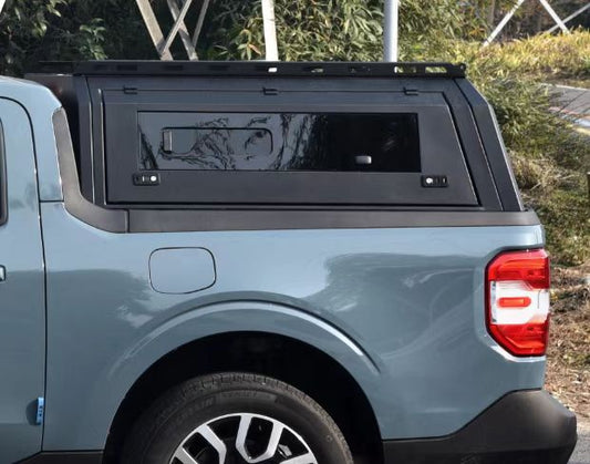 4X4 Offroad Steel Pickup Truck Caps Camper Shell Rear Hardtop Topper Canopy Cover for Ford Maverick 2023 with Sliding windows